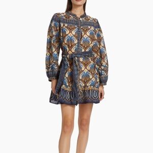 Farm Rio Beige Cocopalm Mini Dress Size L